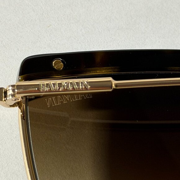 Balmain Women\'s BL2521 04 Havana/Gold Fashion Square Sunglasses 56mm main image 7